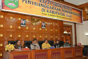 Wabup Siak Pimpin Rapat Sinkronisasi Tahun 2017